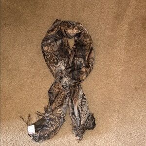 Brown and Black Scarf with Rustic Charm